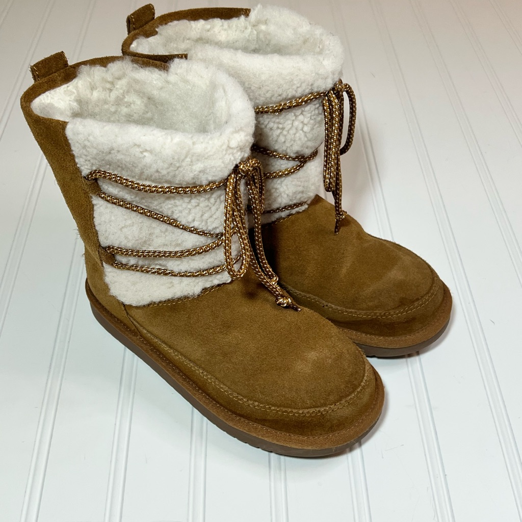 Koolaburra By Ugg Kids Size 2 Michon Chestnut Suede Boots — image 2 of 8